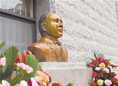 The bronze statue of Rev. Samuel Pollard 