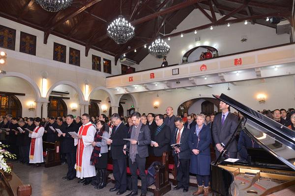 About 300 local church leaders, believers and invited guests attended the thanksgiving service amid the chill in Shanghai.