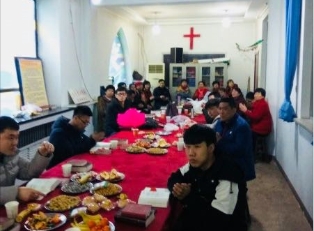 Shanxi Linfen Church held a sociable for its single young members on Feb. 7, 2019.