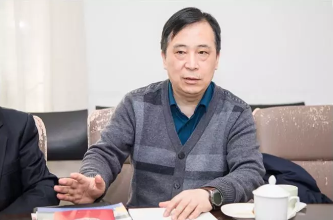 Chairman Xu Xiaohong spoke at the Amity Foundation's headquarter in Nanjing, Jiangsu.