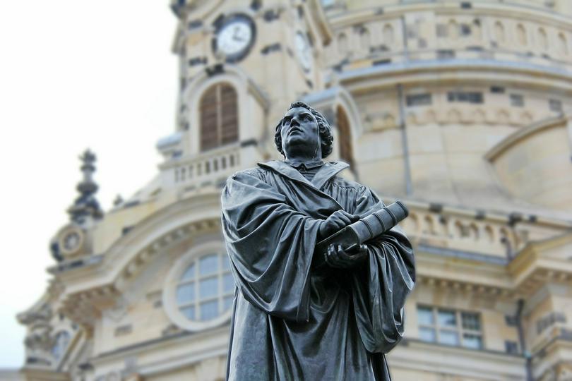 The statue of Martin Luther