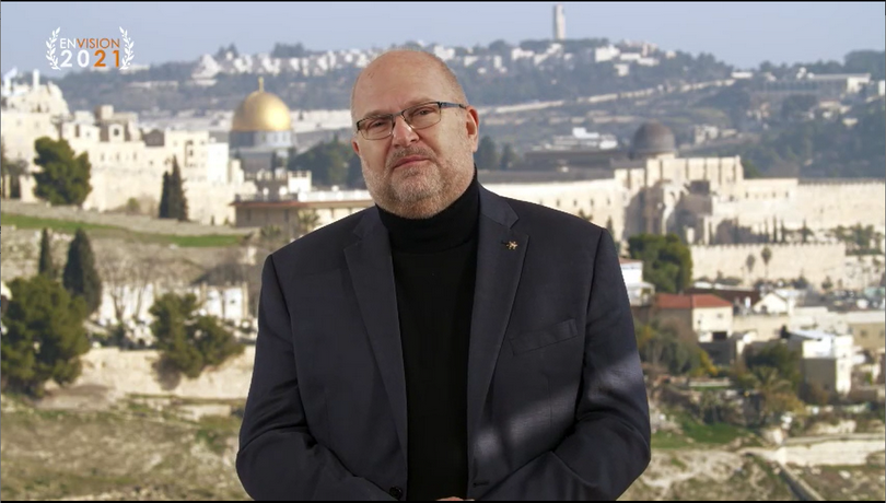 On January 25, 2021, Dr. Jürgen Bühler, president of International Christian Embassy Jerusalem spoke at the annual Envision conference for pastors and ministry leadrs. 