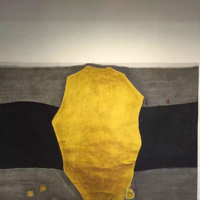 The God and Gold,  an ink wash painting on paper