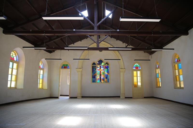 Interior view of  Mingdao Church after restoration in Fuzhou, Fujian