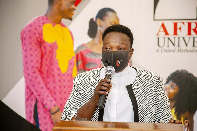 Africa University Chaplain the Rev. Maudy Muchanyereyi is among members of the university community providing emotional support to students and staff during the COVID-19 pandemic. 