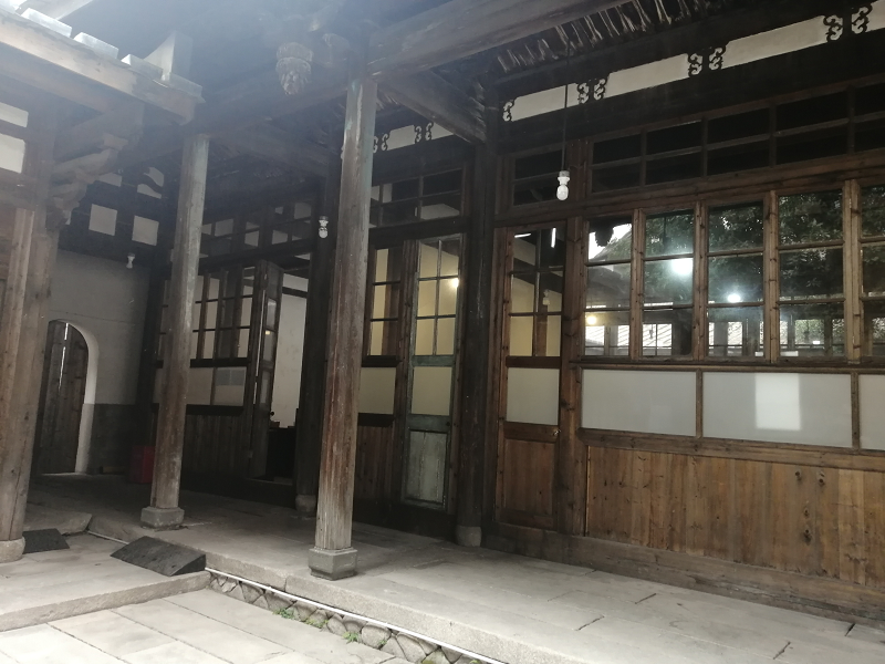 A picture of the former site of the headquarters of the Fujian Revolutionary Army of China's 1911 Revolutionary after restoration inside Fuzhou Flower Lane Church, Fujian Province