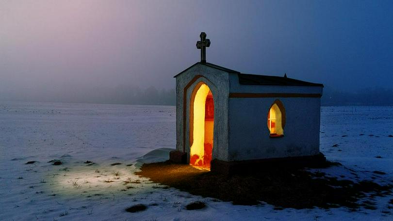 A bright small church