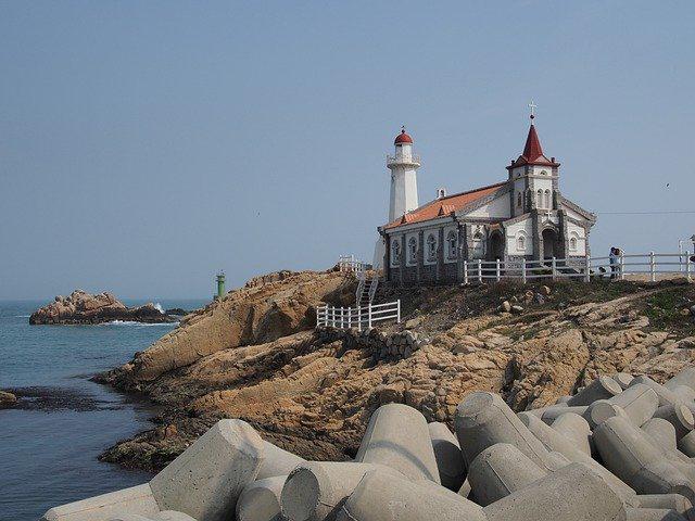 A church beside the sea