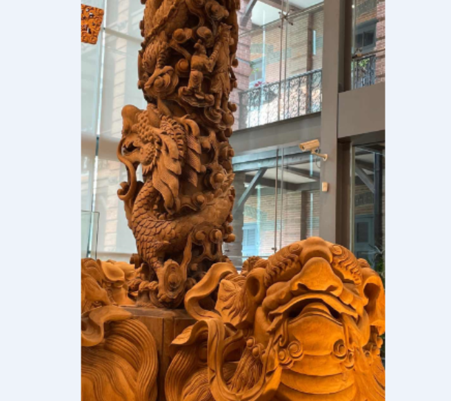 Detail of "Chinese Archway" which is a treasure of Tushan Bay Museum in Xujiahui, Shanghai