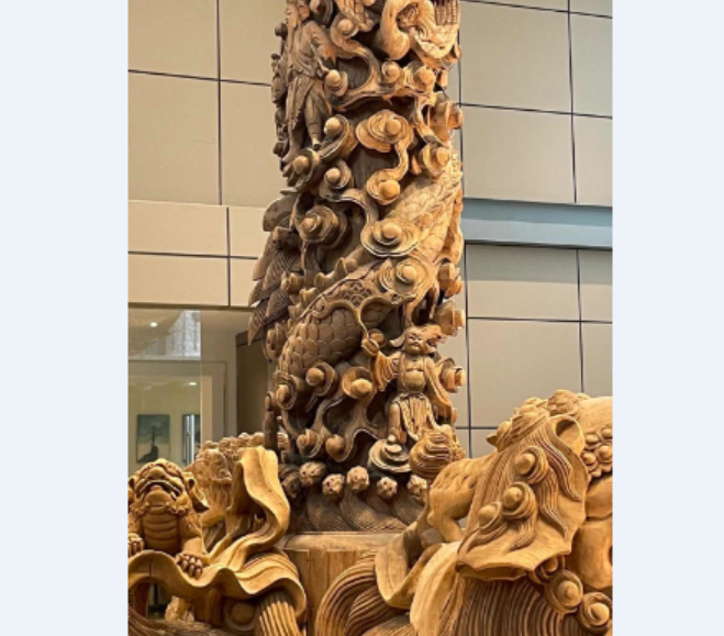 Detail of "Chinese Archway" which is a treasure of Tushan Bay Museum in Xujiahui, Shanghai