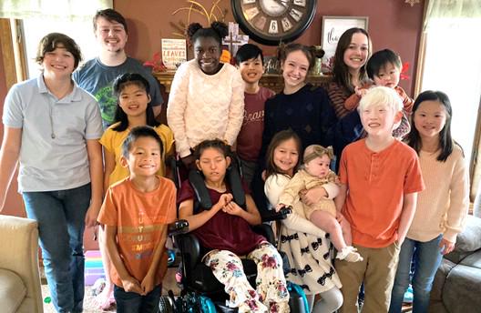 A big family of 14 special children of the Kelloggs